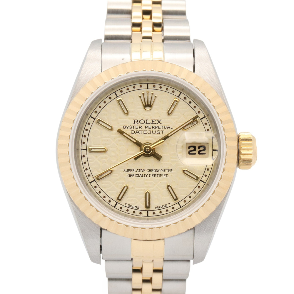 Rolex Datejust W-series watch, 18K (yellow gold) stainless steel, ladies', iv...